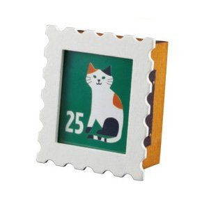 DECOLE HAPPY cat day系列,郵票造型木製小置物盒